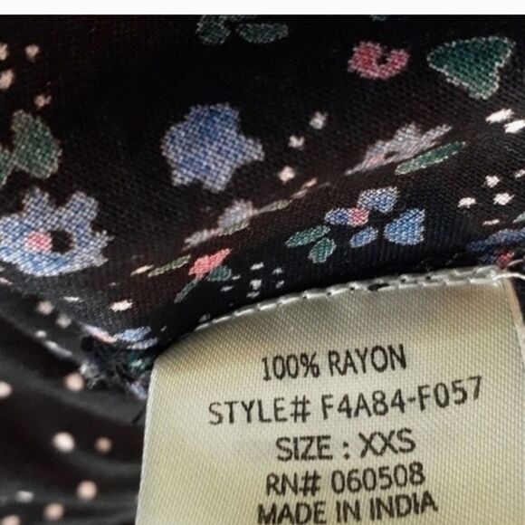 mi ami paisley summer casual boho coastal xxs rayon mini dress miami - Picture 4 of 5